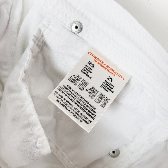 CITIZENS OF HUMANITY White Dani Cropped Straight Leg Jeans Size: 27 - Picture 8 of 8